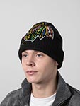 Шапка MITCHELL NESS арт. HK12165-CBHBLCK Chicago Blackhawks NHL (черный)